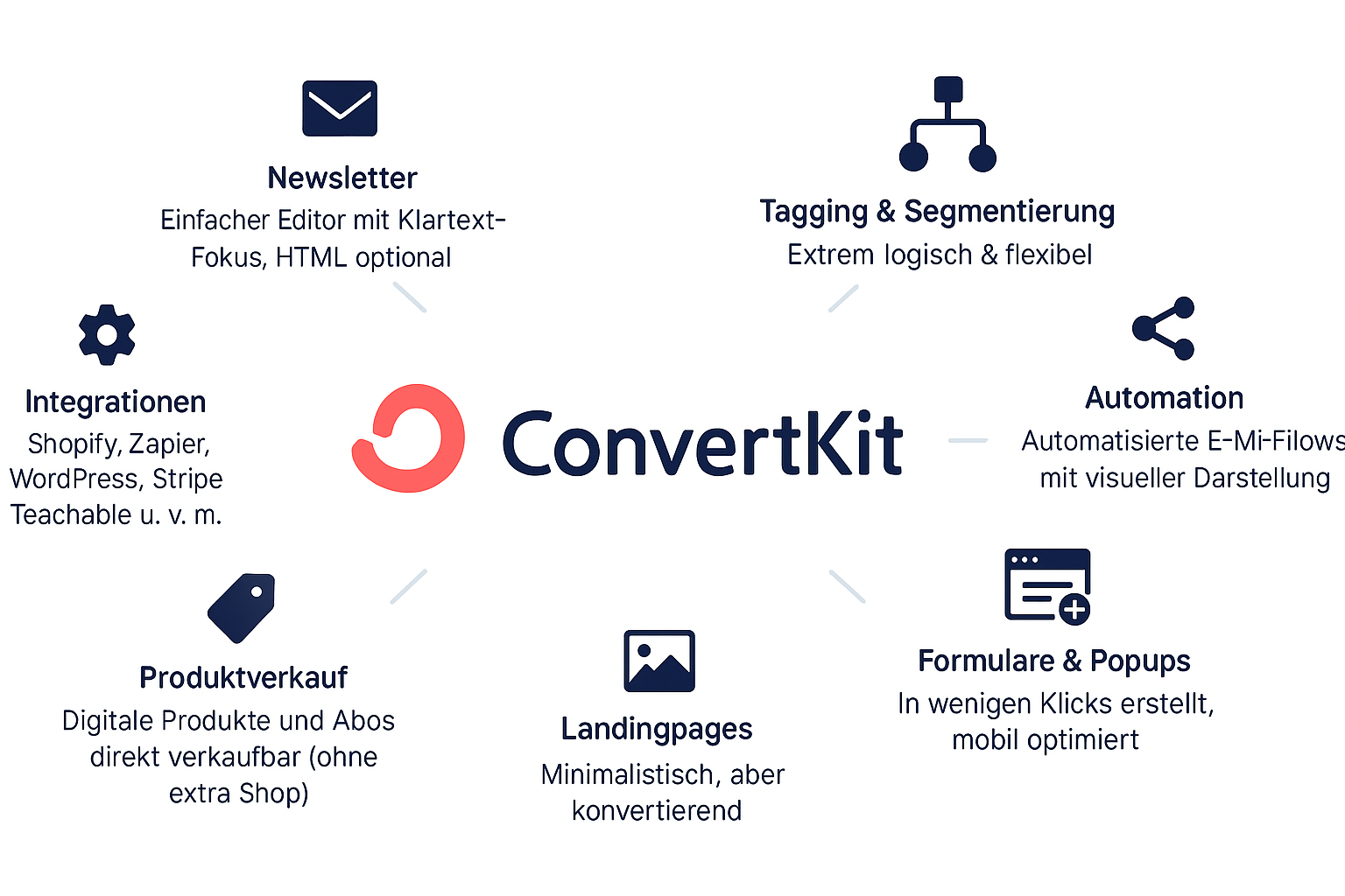 ConvertKit-Funktionen im ConvertKit Test 2025